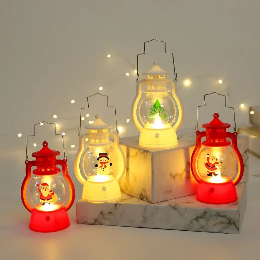 Enfeites de Natal 2025 com lanterna LED a pilhas, decorações de Natal para casa, Natal, Natal, Natal, Natal