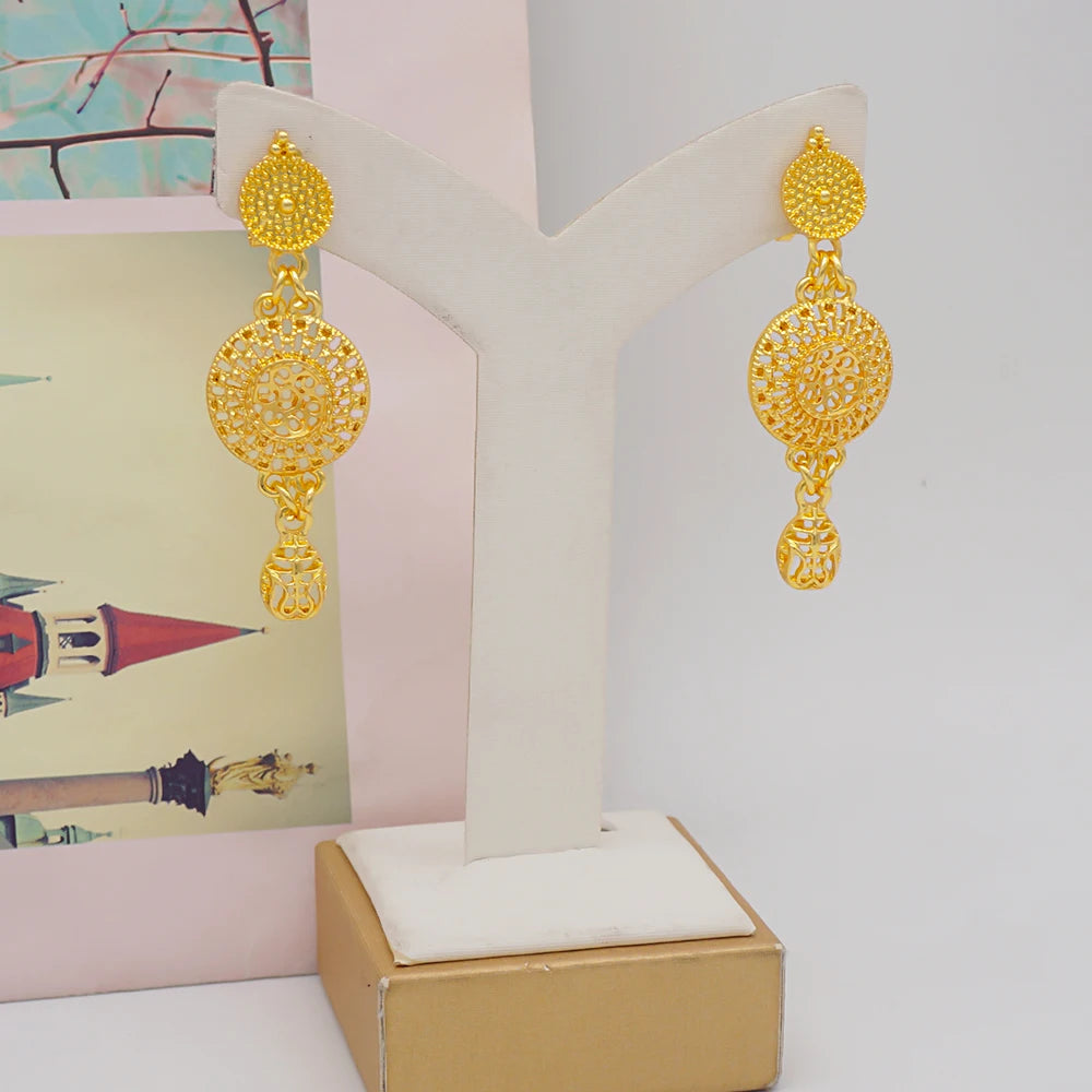 Conjuntos de joias finas 2023 para mulheres, presentes de casamento, colar, pulseira, brincos, anel, joias com contas africanas