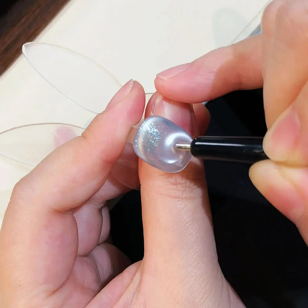 1 peça caneta magnética de unha olho de gato com sucção de 11 cm caneta magnética de esfera de aço ferramentas para arte em unhas esmalte em gel olho de gato bastão magnético %