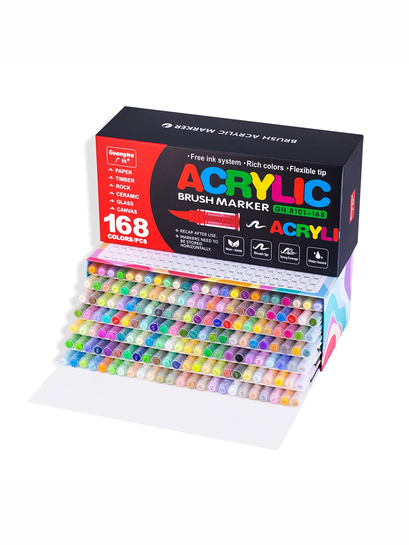 Conjunto de marcadores profissionais para artistas, 12-240 cores/caixa - Marcadores acrílicos líquidos de ponta macia para desenho em linha reta, pintura artística de grafite faça você mesmo