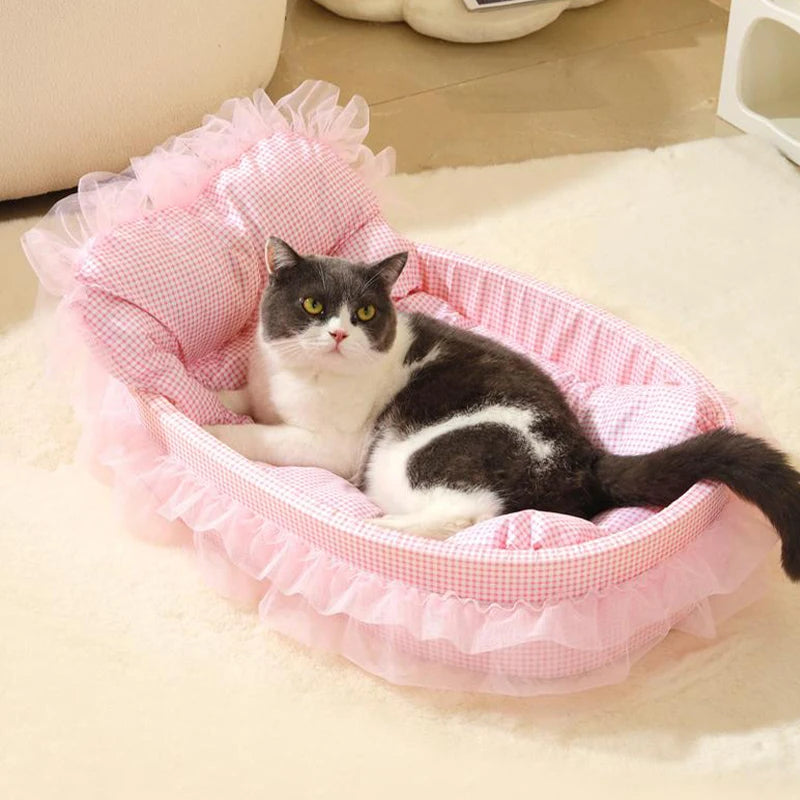 1 peça areia para gatos princesa fofa para todas as estações tapete universal antiaderente sofá cama para cães gatos e cães pequenos e médios suprimentos para animais de estimação