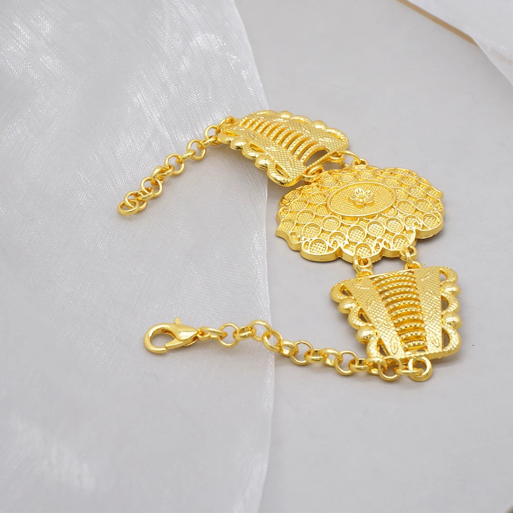 Conjuntos de joias finas 2023 para mulheres, presentes de casamento, colar, pulseira, brincos, anel, joias com contas africanas