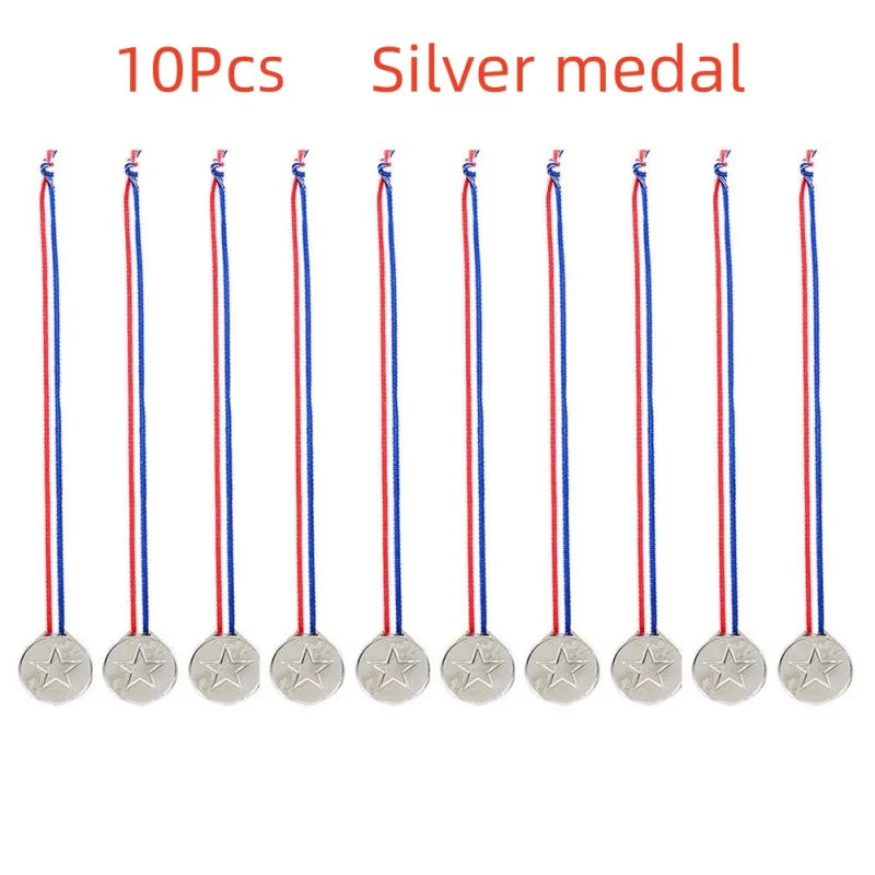 10pcs Kids Prize Games Competition Motion Toy Kids Medals Sports Day Medals Sports Day Games Kids Medals for Kids Dance Gift