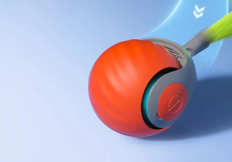 Brinquedos interativos para gatos, bola inteligente com rolamento automático e cauda falsa, brinquedo elétrico recarregável por USB para animais de estimação, para provocação e treinamento