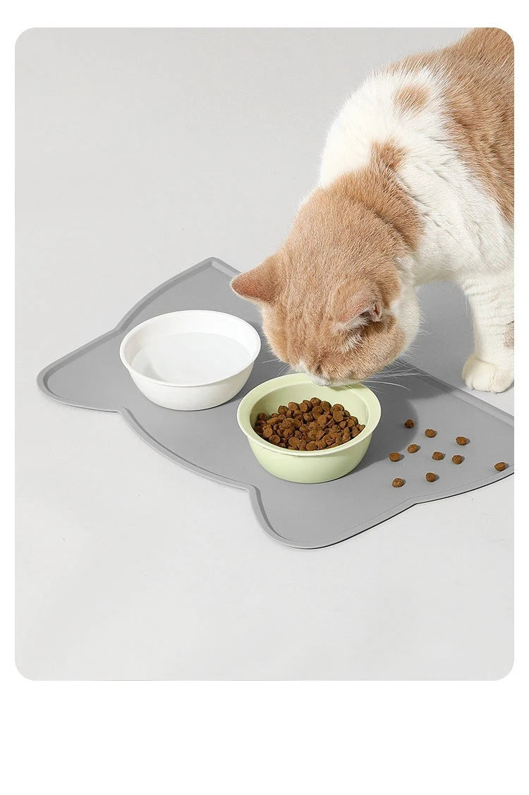 Pet Feeding Mat for Dogs Cats Non-Slip Silicone Cat Food Mat Waterproof Washable Spill-Proof Pet Placement Mat Pet Supplies pet shop