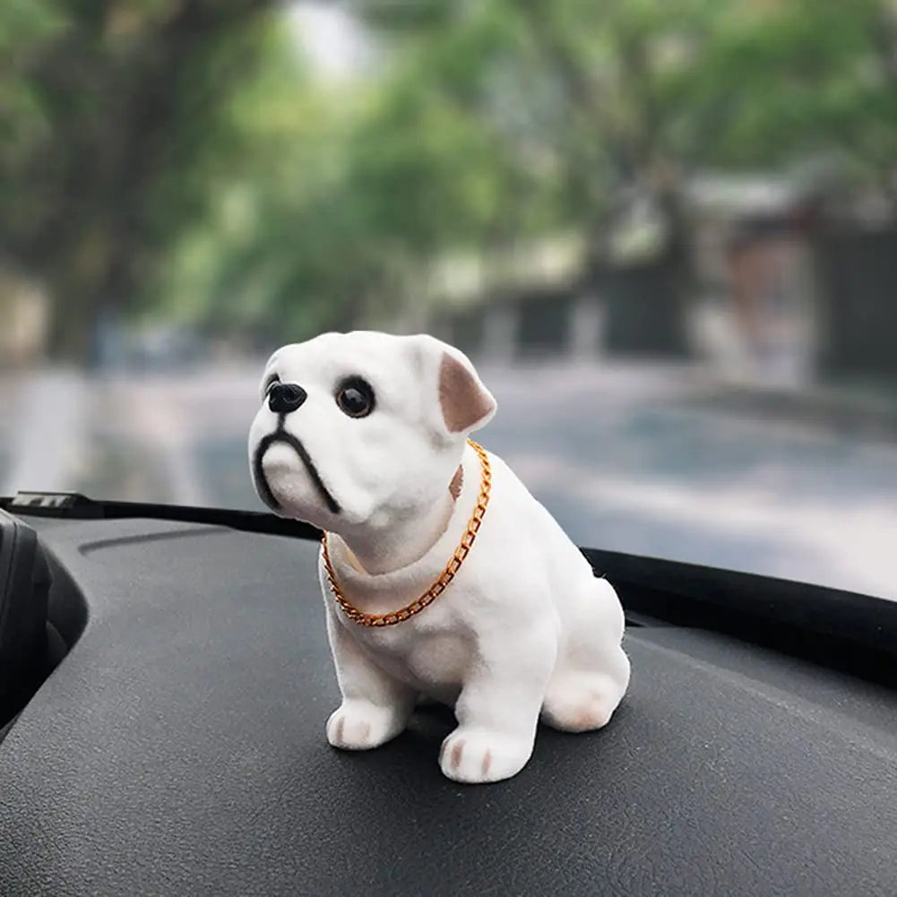 Doll Nodding Dog Shaking Head Resin Simulation Car Dog Toy Dashboard Decoration Car Ornament Cute Car Accessories Girls Women
