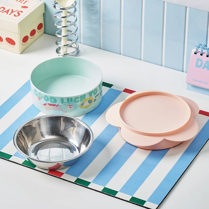 Tigela para alimentação individual de animais de estimação com grande capacidade. Design removível para fácil limpeza. Essencial para animais de estimação. Tigela para animais de estimação.