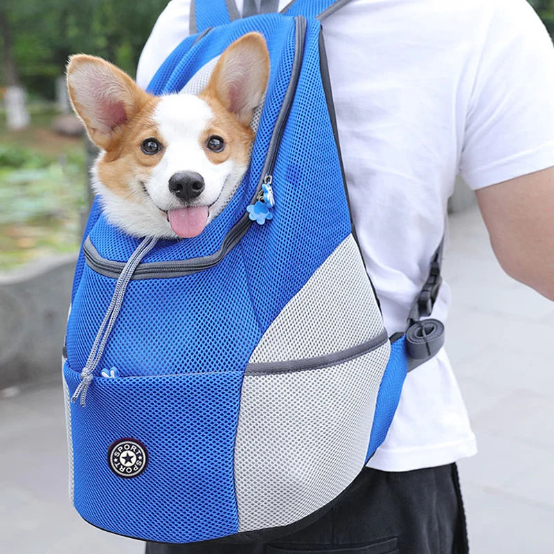 Mochila para transporte de cães de estimação, bolsa portátil para transporte de cães, mochila para transporte de cães, bolsa de ombro duplo para viagem, conjunto de viagem para cães