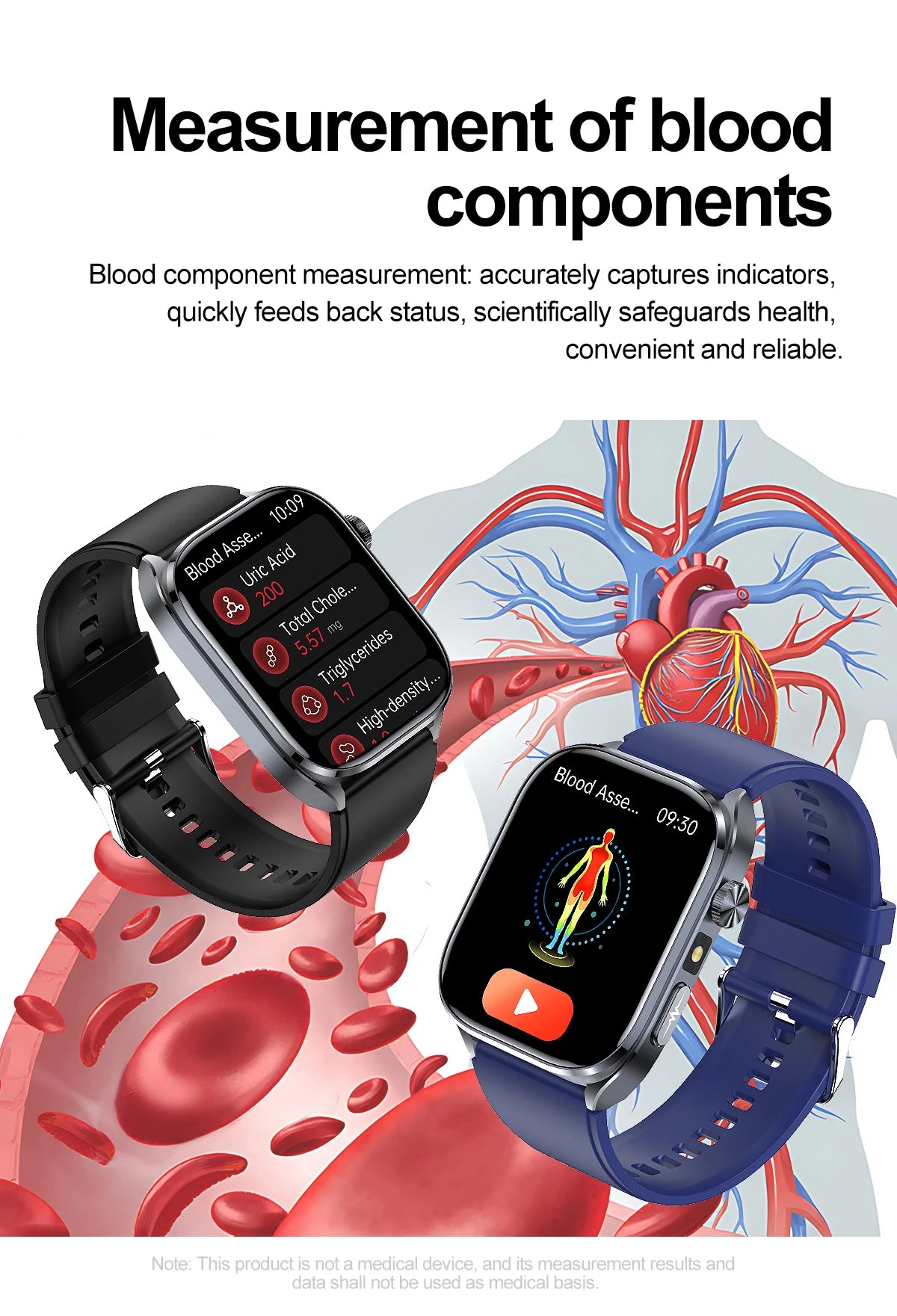 Novo relógio inteligente masculino 2025, pressão arterial, saúde, oxigênio no sangue, ácido úrico, lipídios, rastreador de fitness, relógios Bluetooth, chamada, ECG, smartwatch