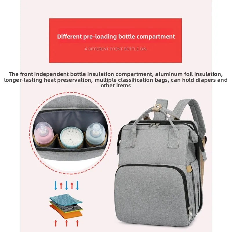 A nova cama dobrável tipo mochila de 2025 é uma cama portátil para bebês, ideal para viagens e passeios, além de ser uma cama tipo mochila resistente à pressão.