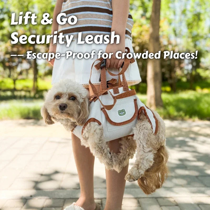 Mochila para cães Air-Lift Carry Harness - Guia respirável e antipuxão para cães pequenos, à prova de fugas e superconfortável!