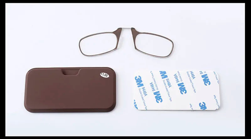wholesale  presbyopic  silicon mini clip nose bridge  Portable 3M stick on phone  reading glasses 1.0 to 3.5