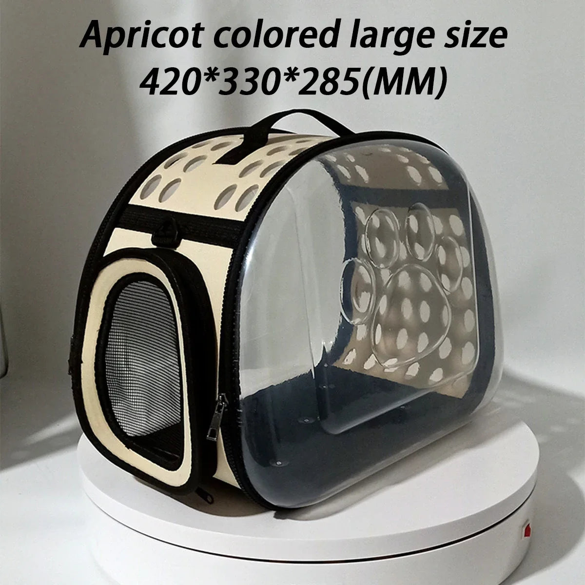 Bolsa de ombro para animais de estimação, bolsa de transporte para gatos, bolsa respirável para viagem ao ar livre, cápsula transparente para filhotes e gatinhos, bolsa de ombro portátil