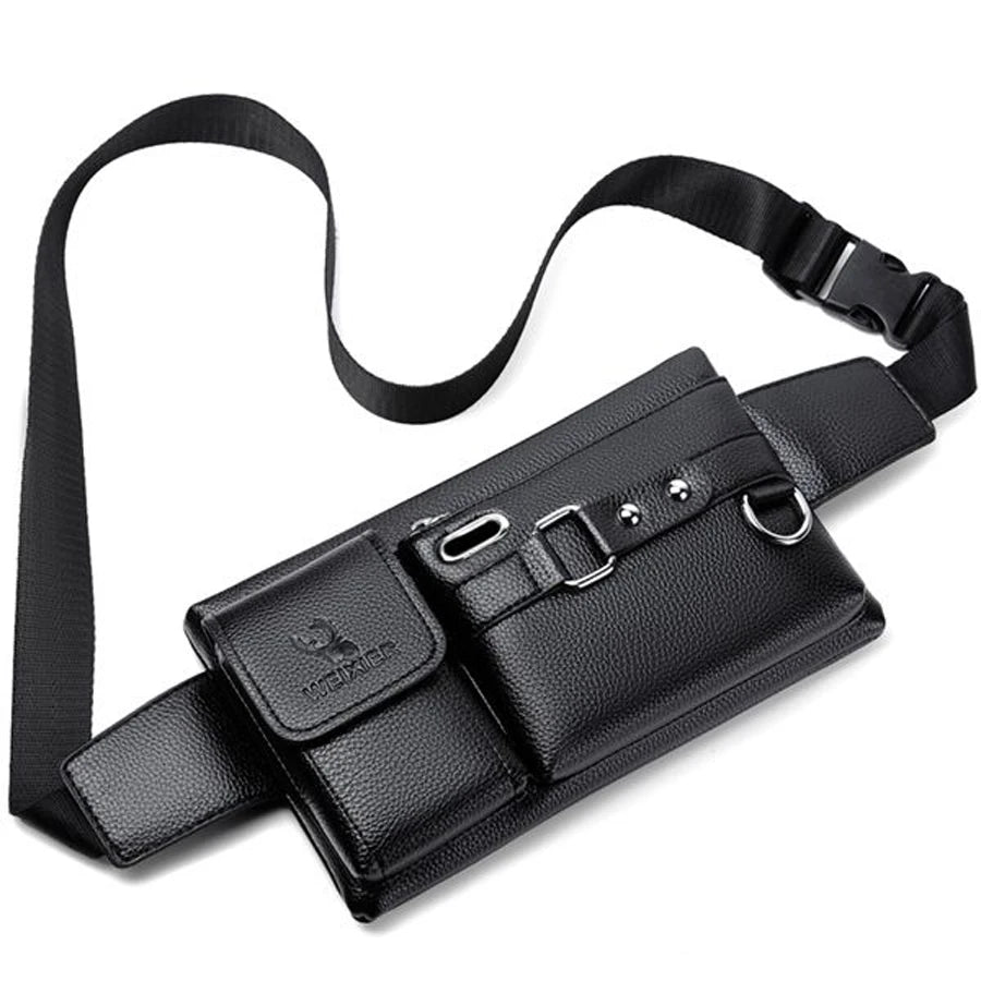 Marca WEIXIER Unissex de Ombro Único Multifuncional Esportivo Corrida Grande Capacidade Cintura Bolsa de Peito Masculina Casual Carteira Mensageiro