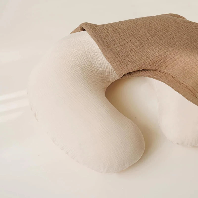 Conjunto de 2 capas de almofada de amamentação para almofadas de amamentação, almofada de musselina de algodão ultramacia para amamentação de bebês, adequada para almofadas de alimentação de recém-nascidos