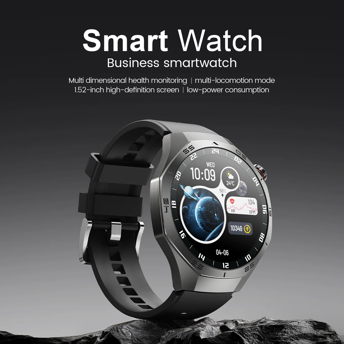 2025 Novo para Android e iOS Smart Watch Masculino Tela AMOLED GPS Trajetória de movimento Frequência cardíaca Bluetooth Chamadas SmartWatch à prova d'água