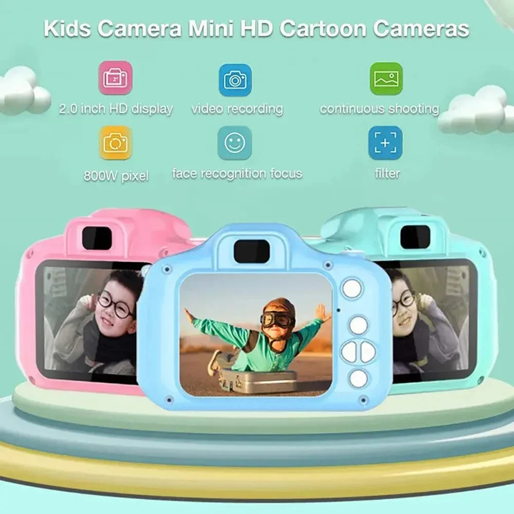 X2 Mini Câmera Digital Infantil Pode Tirar Fotos e Vídeos Linda Câmera Pequena Fotografia Presente de Aniversário para Crianças Brinquedos para Crianças