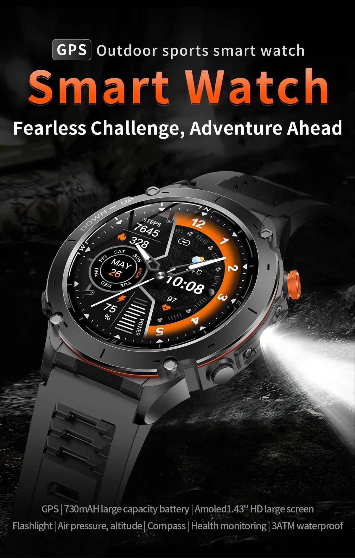 Novo relógio inteligente Xiaomi IOS Ultra GPS 2025, à prova d'água, 10ATM, com bússola GNSS de banda dupla integrada, esportivo militar, masculino, pulseira de natação