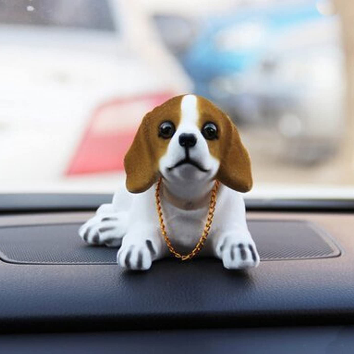 Doll Nodding Dog Shaking Head Resin Simulation Car Dog Toy Dashboard Decoration Car Ornament Cute Car Accessories Girls Women