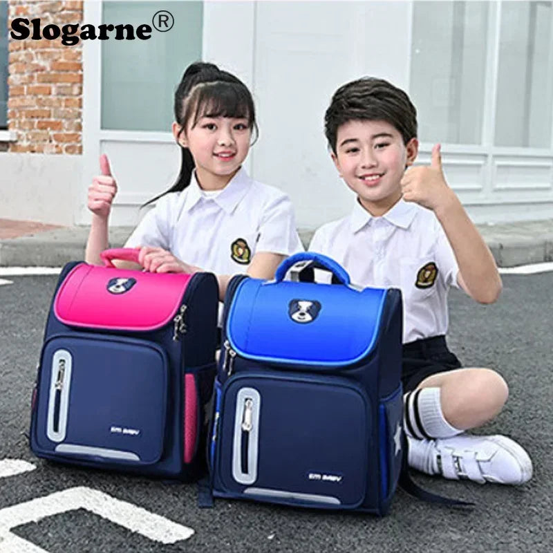 Mochilas escolares simples para estudantes, primárias, meninos, 1ª à 6ª série, proteção para coluna, redução de peso, mochila escolar para meninas, mochila unissex