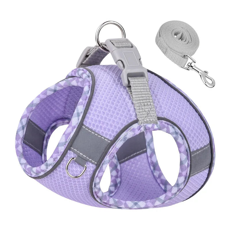 Outdoor Walking Pincher Dog Harness and Leash Set for Small Medium Dogs Chihuahua mascotas Vest Harnesses Pomerian Accessories