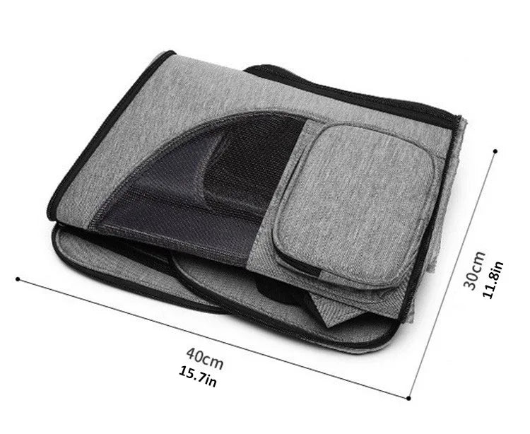 Mochila para transporte de animais de estimação respirável, dobrável, bolsa de viagem expansível, grande capacidade, criativa para cães e gatos