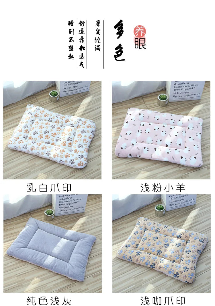 Tapete de pelúcia dupla face para animais de estimação, cama curta de pelúcia para gatos, cães pequenos, cobertor fofo para animais de estimação, almofada quente para gatinhos, sofá-cama para gatos