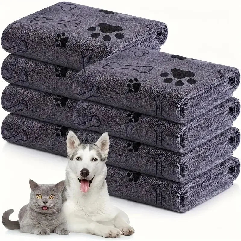 Toalha de microfibra de secagem rápida para cães, 1 peça, absorvente, produto para banho de animais de estimação, toalha de banho de secagem rápida, pano de limpeza de carro, suprimentos para animais de estimação