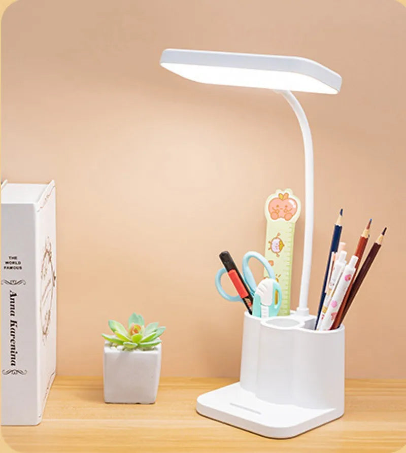 Lâmpada de mesa LED para leitura noturna, proteção para os olhos, para dormitório de estudo, luz noturna para estudantes universitários