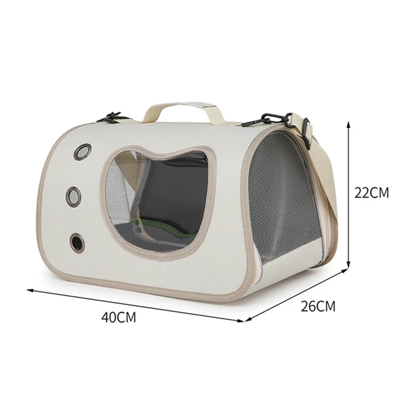 Bolsa de transporte portátil para animais de estimação para cães e gatos pequenos, bolsa dobrável para gatos ao ar livre, bolsa de ombro respirável para gatos, bolsa de transporte para gatinhos