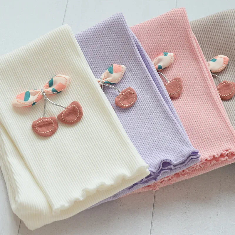 Kids Leggings Cherry Decoration Kids Leggings for Girls 2 To 7 Years Kids Pants Clothes Girls  Children Leggings Girls