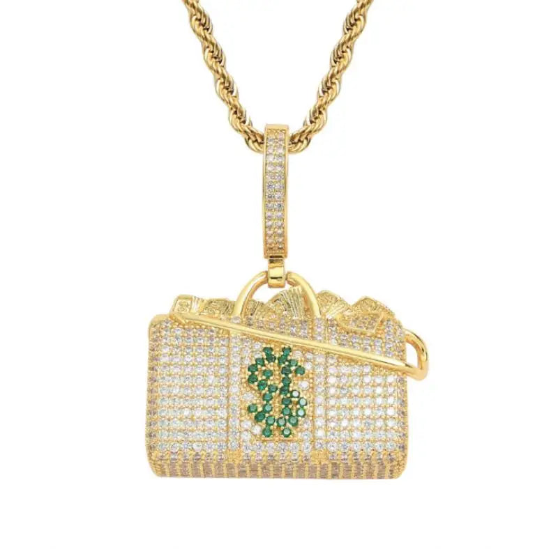 Pingente de alfabeto XO com zircônia incrustada em metal, tendência, personalidade, masculino, feminino, glamour de rua, moda hip hop, colar, joias, presentes