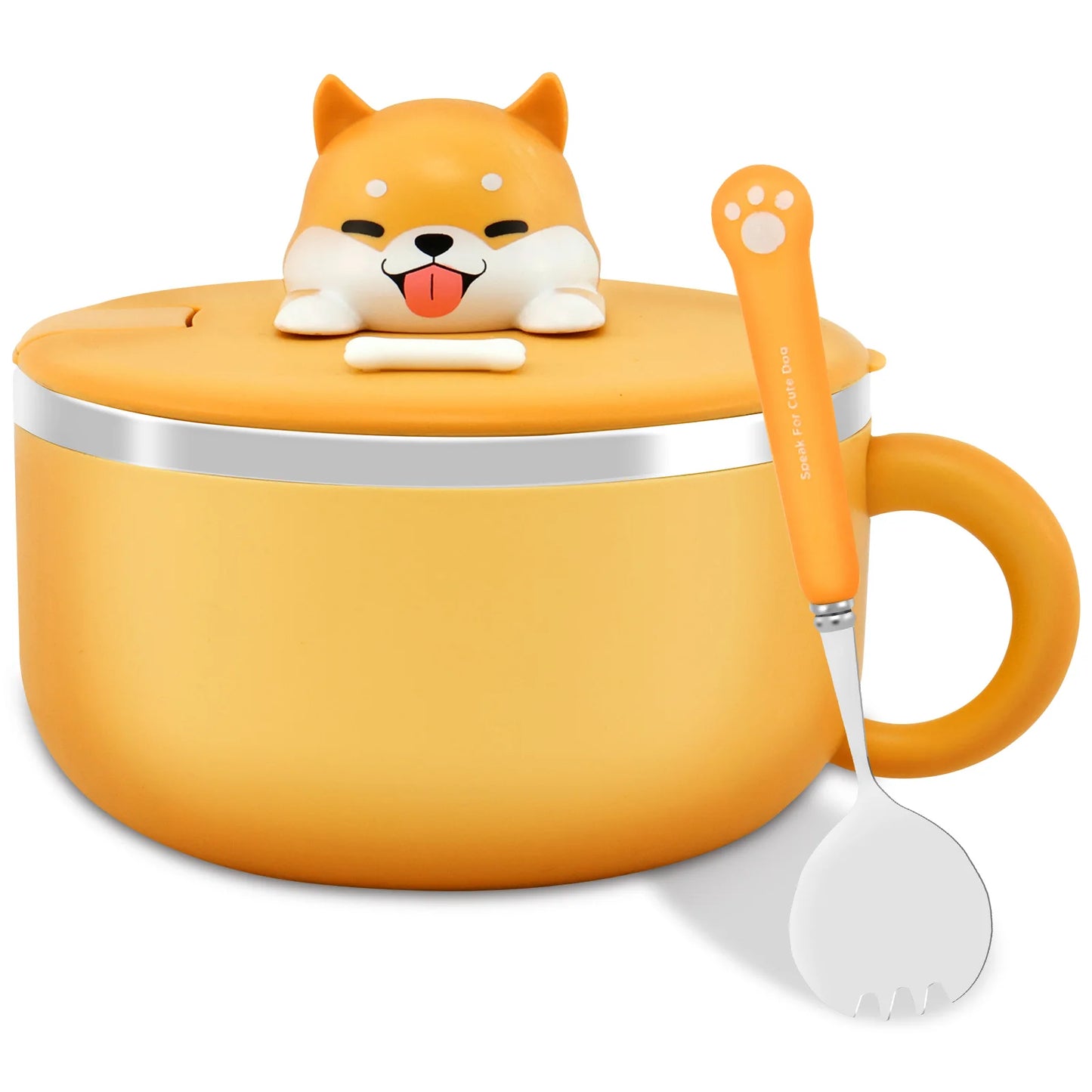 Tigela de macarrão instantâneo de aço inoxidável 1200ml com tampa resistente ao calor para macarrão instantâneo, utensílios de cozinha e utensílios de cozinha