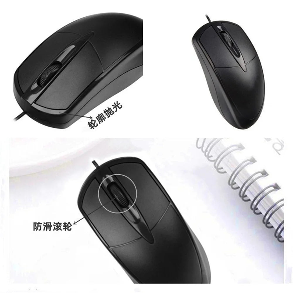 Mouse óptico com fio USB para computador, mouse gamer para laptop e notebook, mouse para uso doméstico e escritório