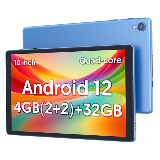 Tablet Android de 10 polegadas, 4 GB (expansão de memória 2 g + 2 g) RAM + 32 GB ROM, tela IPS de 1280 x 800, câmeras duplas, WiFi, Bluetooth, alto-falante duplo