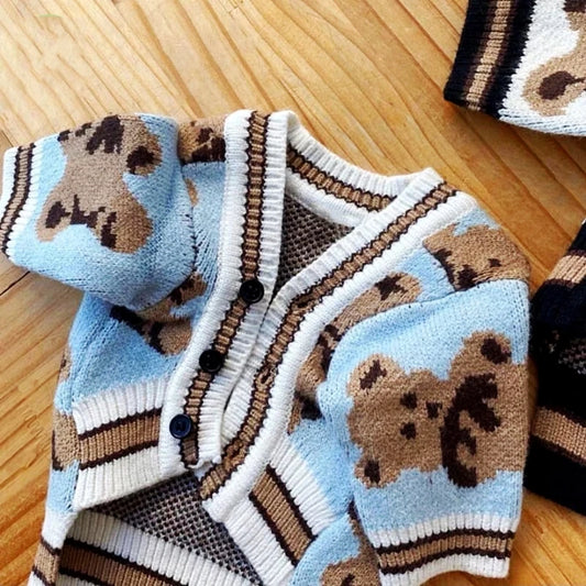 Roupas de luxo para cães Chihuahua Pet Cardigan listrado Suéter Bichon Frise Filhote de cachorro Gatinho Cachorro Casaco quente Acessórios para cães Gatos Roupa para animais de estimação