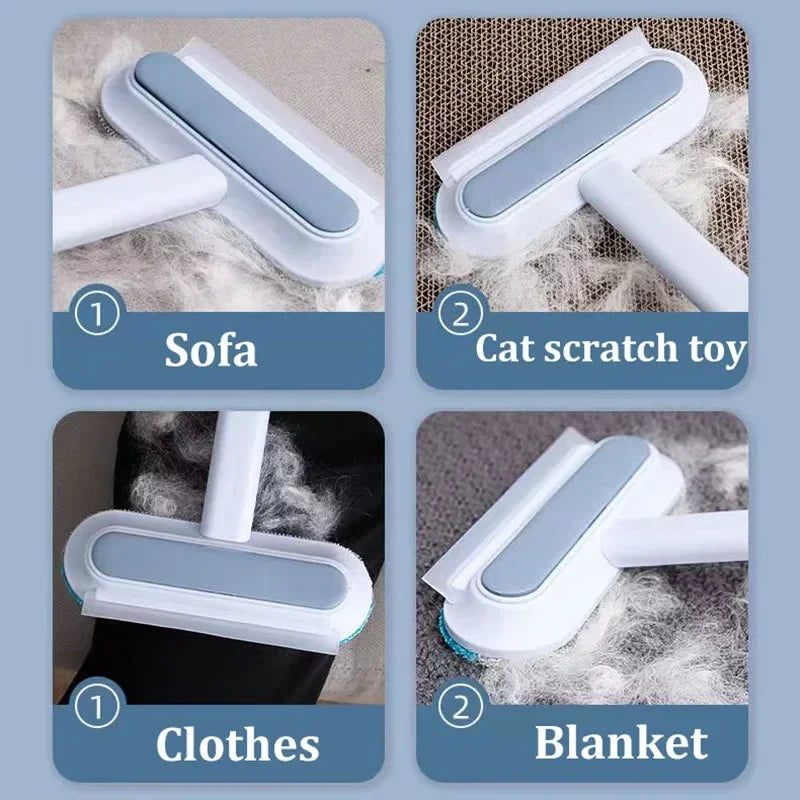 Conjunto de ferramentas para remoção de pelos de animais de estimação, luvas reutilizáveis ​​para remoção de pelos estáticos, luvas de dupla face para remoção de pelos de cães e gatos para carpetes e sofás