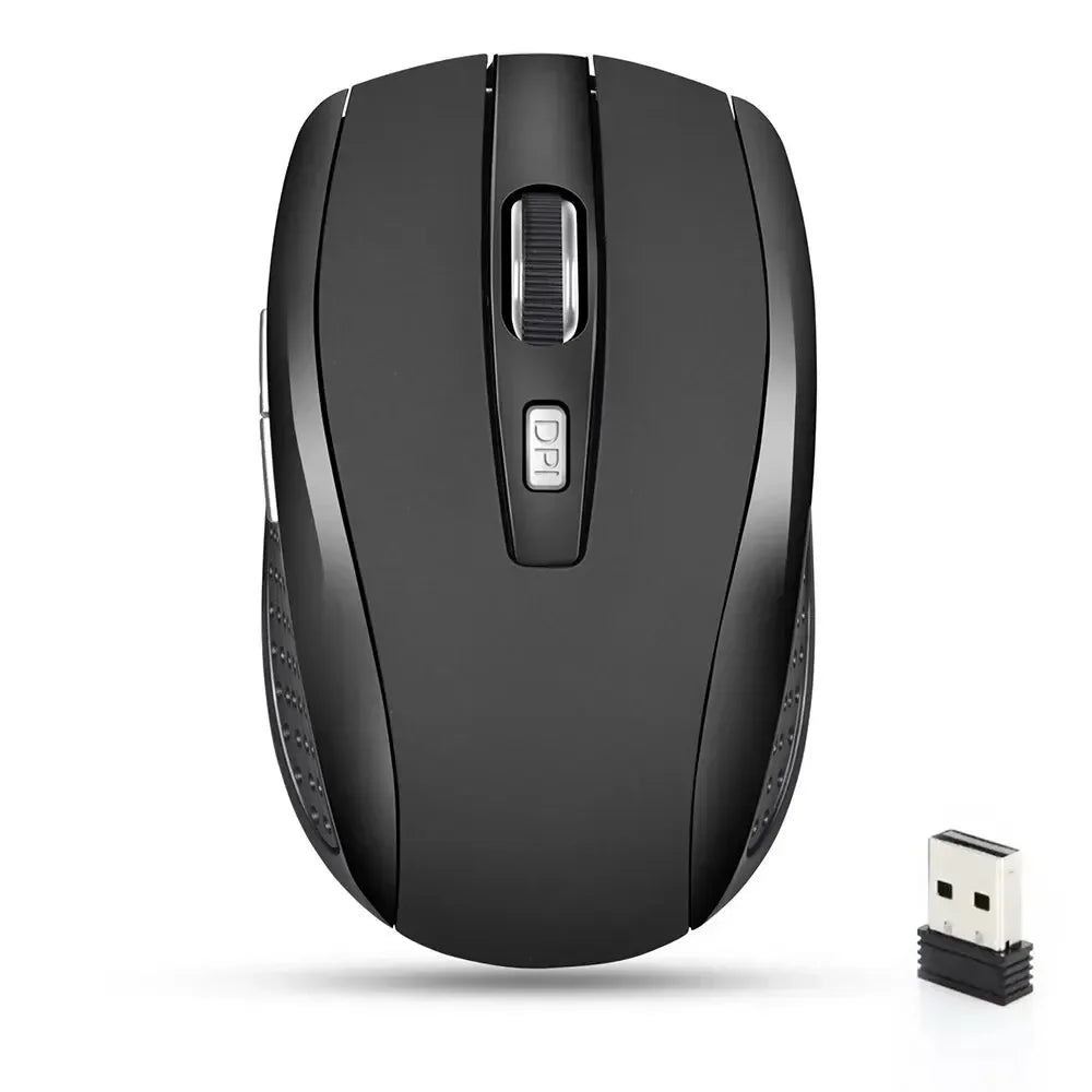 Mouse sem fio silencioso 2.4G portátil, móvel, óptico, mouse de escritório, níveis de DPI ajustáveis ​​para notebook, PC, laptop, MacBook