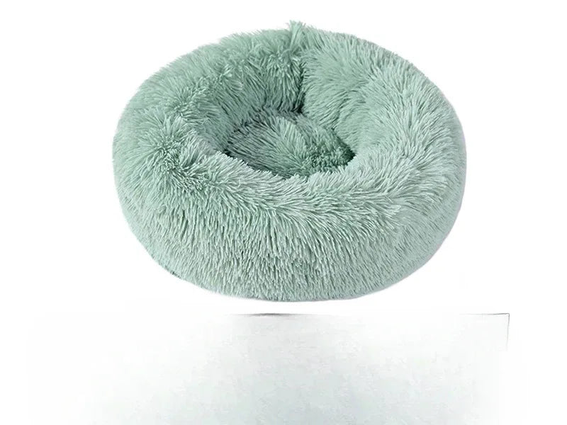 Ninho de pelúcia para animais de estimação, ninho de gato de inverno, ninho de cachorro, quente, removível e lavável, redondo, cama para animais de estimação, decoração sazonal universal para casa