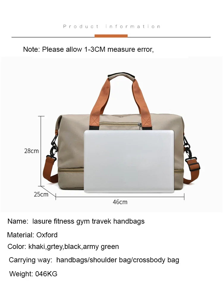 Bolsa de ginástica para viagem, bagagem para curta distância, bolsas de fitness portáteis, bolsa de ombro transversal, bolsa de peito, bolsas de mão, bolsa de mão para viagem, bolsa de fim de semana