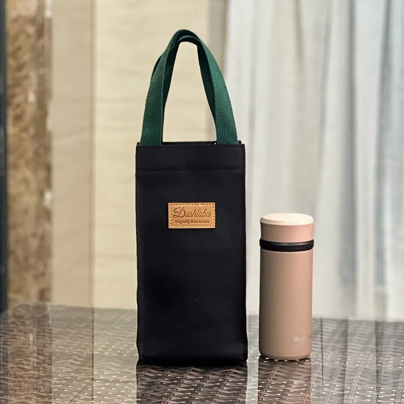 1 peça suporte portátil para garrafa de água, universal, de lona, ​​com isolamento térmico, bolsa para copos, bolsa para transporte de guarda-chuva