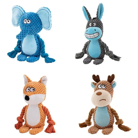 Brinquedo de pelúcia para mastigar cachorros, brinquedo pequeno de pelúcia para mordidas cruas, resistente a ruídos, chocalho para articulações, brinquedo para animais de estimação, filhote indestrutível