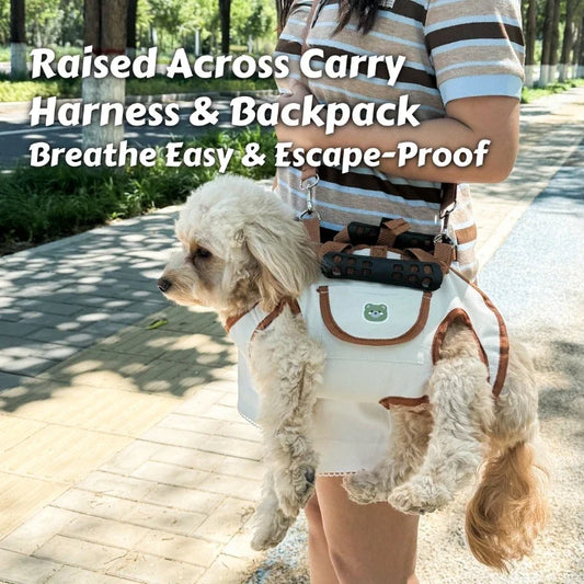 Mochila para cães Air-Lift Carry Harness - Guia respirável e antipuxão para cães pequenos, à prova de fugas e superconfortável!