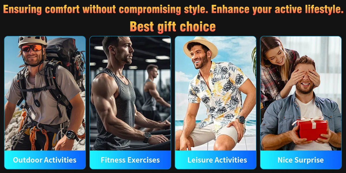 2025 Novo para Android e iOS Smart Watch Masculino Tela AMOLED GPS Trajetória de movimento Frequência cardíaca Bluetooth Chamadas SmartWatch à prova d'água