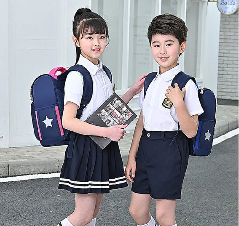 Mochilas escolares simples para estudantes, primárias, meninos, 1ª à 6ª série, proteção para coluna, redução de peso, mochila escolar para meninas, mochila unissex