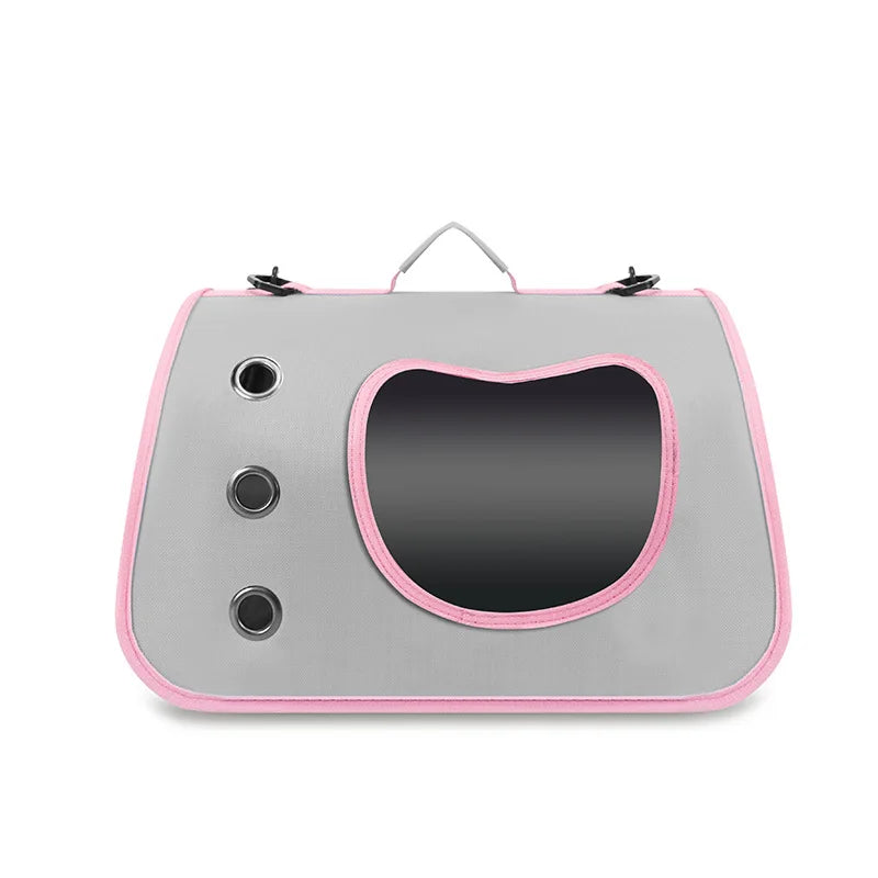 Bolsa de transporte portátil para animais de estimação para cães e gatos pequenos, bolsa dobrável para gatos ao ar livre, bolsa de ombro respirável para gatos, bolsa de transporte para gatinhos