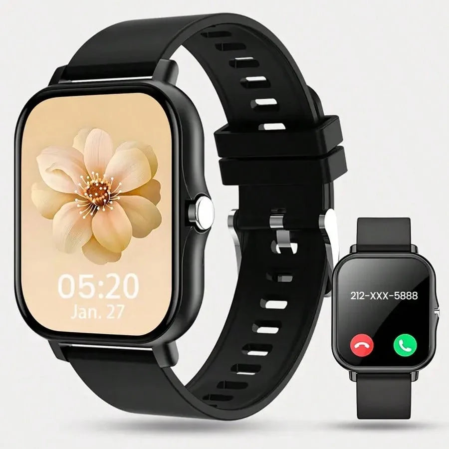 Relógio inteligente XiQeer para mulheres e homens, relógio de pulso com Bluetooth, reprodutor de chamadas, música, fitness, esportivo, pulseira, monitor de sono, relógios digitais