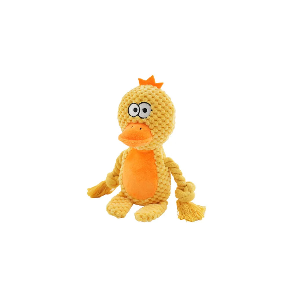 1 peça de brinquedo de pelúcia para cachorro, animal de desenho animado, fofo, filhote de cachorro, mastigável, brinquedo com nó, coelho de desenho animado, macaco