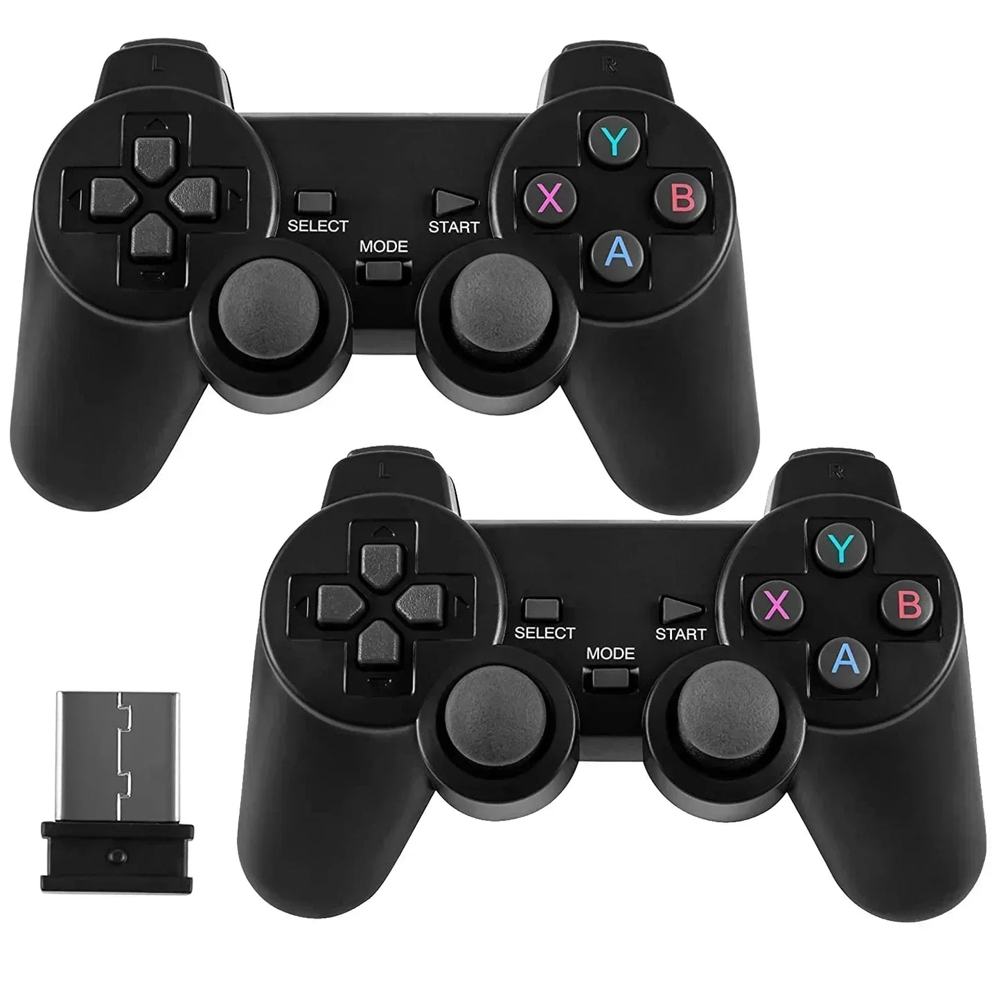 Console de videogame 4K HD 2.4G com controle duplo sem fio para PS1/FC/GBA Retro TV Dendy, console de jogos com 10.000 jogos, envio direto