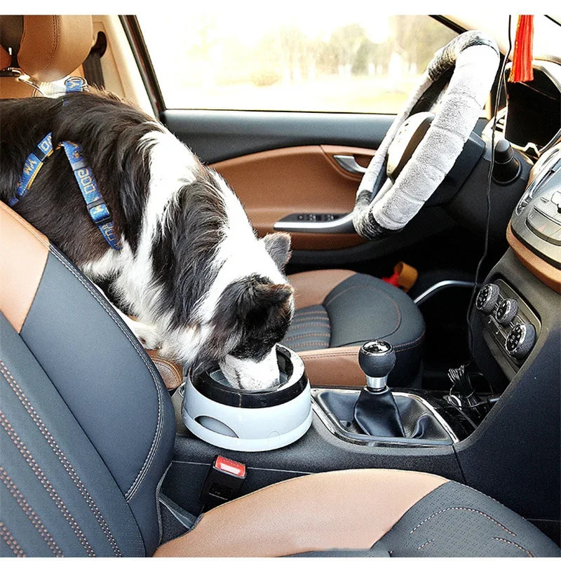 Tigelas flutuantes para cães e gatos, tigelas portáteis de plástico para alimentação de água potável, acessórios para atividades ao ar livre, tigelas para cães flutuantes que não molham a boca